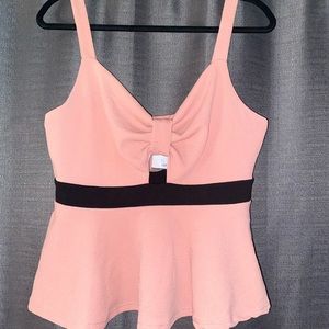 ⭐️ SOLD ⭐️ Pink Tank with front cutout